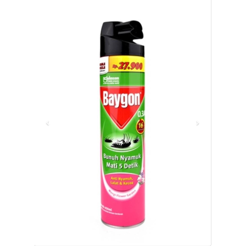 OBAT NYAMUK BAYGON SEMPROT AEROSOL FLOWER GARDEN 450 ML