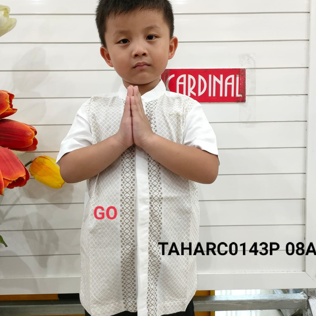 gos PB CARDINAL KIDS KEMEJA KOKO Anak Baju Muslim Pendek Atasan Taqwa Anak Laki Laki