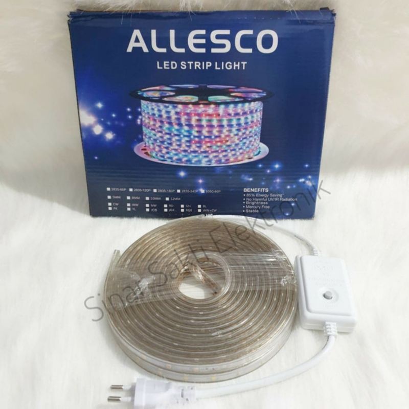 Lampu Led Strip Selang Warna Warni Hias + adaptor 10 meter outdoor