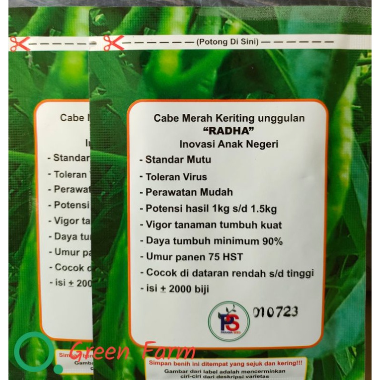 Cabe Radha Lokal Sumatra Barat Tahan Virus 10gr original Cabe Andalan Petani Maju