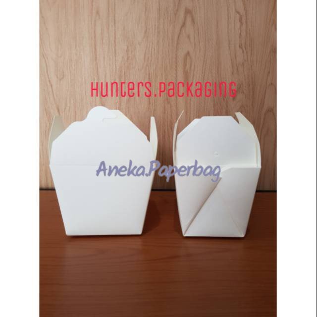 MINIMAL 50 PCS Food pail bahan kertas - Rice box bahan kertas - Box Bento Best Seller