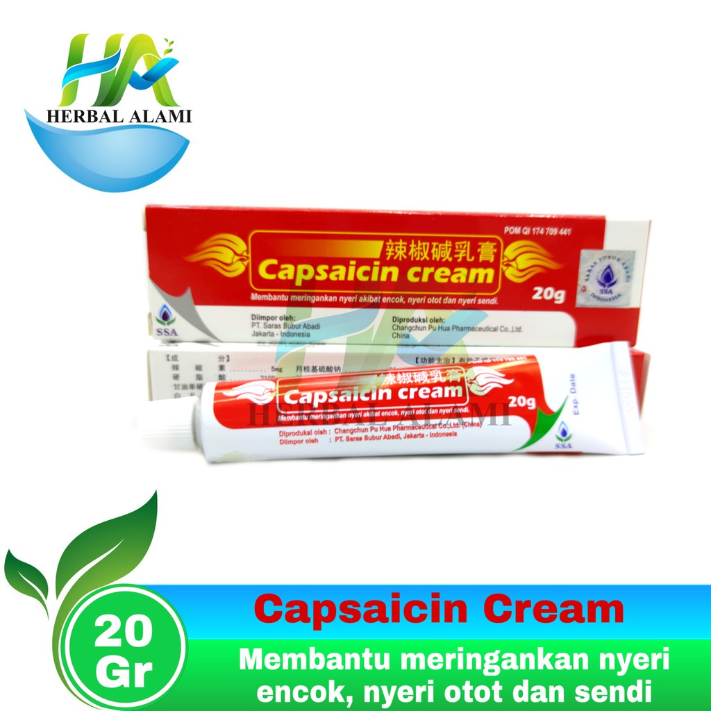 Capsaicin Cream -Meredakan Nteri Otot Encok Dan Pegal Linu