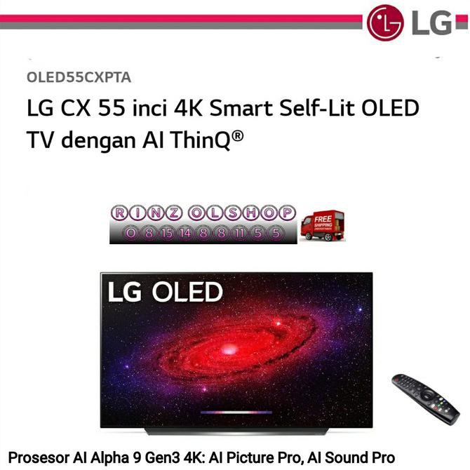 Ready&Siapkirim Led Tv Lg 55Cx Oled Smart Tv Dolby Atmos Thinq Ai 55Cxpta