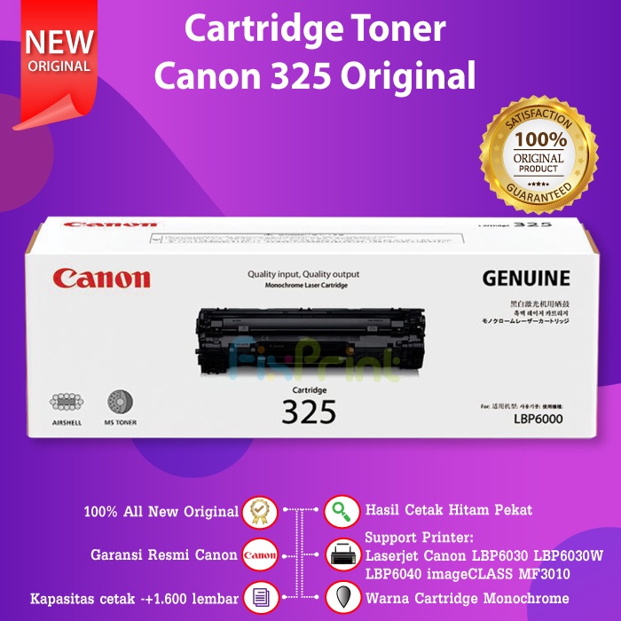 Cartridge Toner Canon CRG-325 EP325 EP-325 Original ImageCLASS MF3010