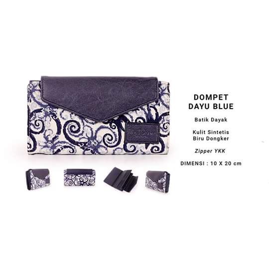 Dompet Kulit Tas Wanita - Dayu Blue The Warna - Biru Dongker  0 Ulasan