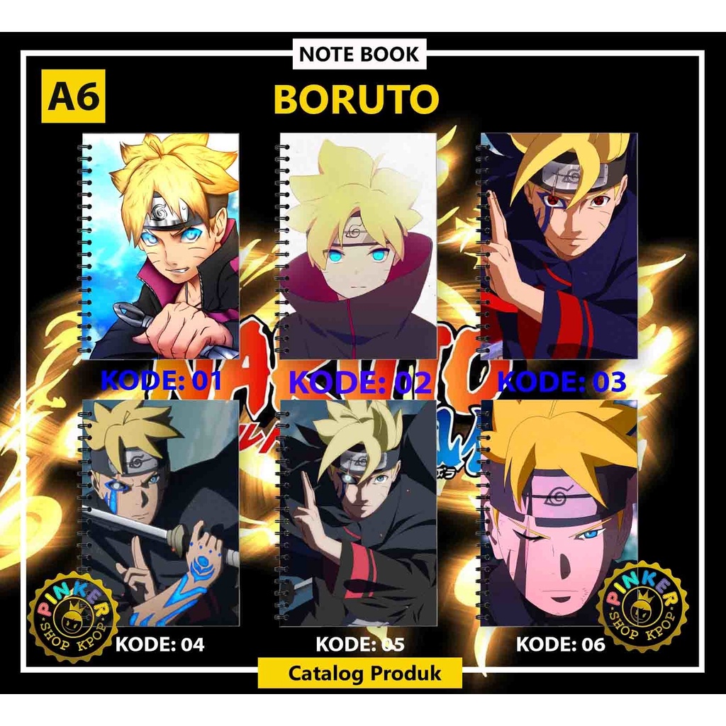 

Note/Notebook BORUTO/ANIME/NARUTO SERI 1 A6 ISI 50 LEMBAR BUKU