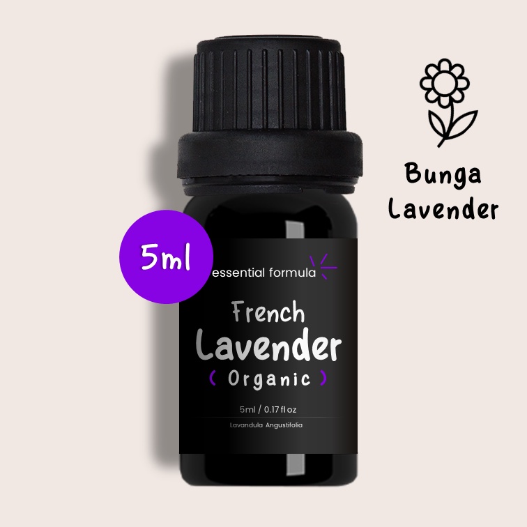 5ML Organic French Lavender Essential Oil Bunga Lavender Murni 100%