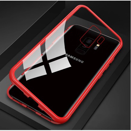 Casing Case Hp Samsung Galaxy A6 Plus Premium 2 in 1 Magnetic Phone Case -Transparant