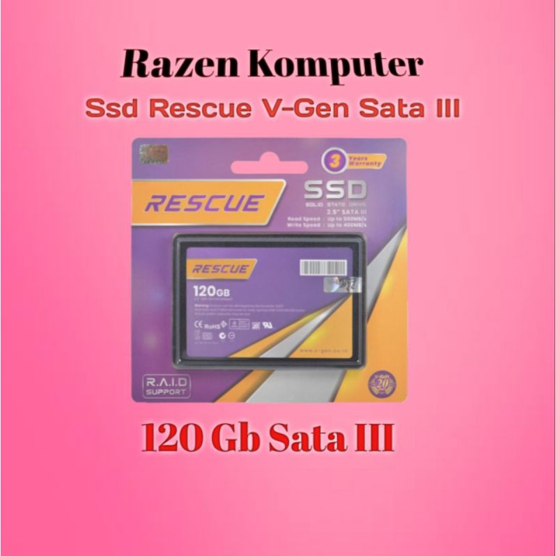 Ssd Sata III RESCUE V-GEN 120GB / 240 GB / 480GB / 960GB