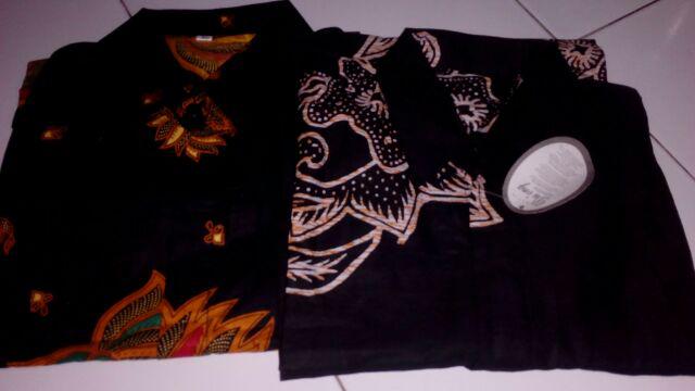 Batik Couple Gamis Kemeja Motif Kubis Hitam Baju Seragam Alkhalis