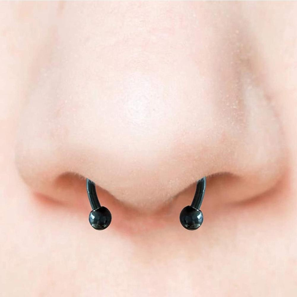 Stainless Steel Magnetic False Nose Ring Reusable Alloy Fake Non Piercing Hoop Jewelry for Party Bar Nose Collar Beauty