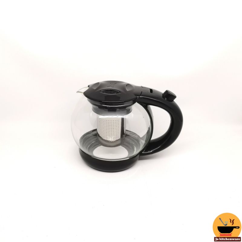 Teapot 1500 ml teko kaca dengan saringan stainless model uniq 331 B