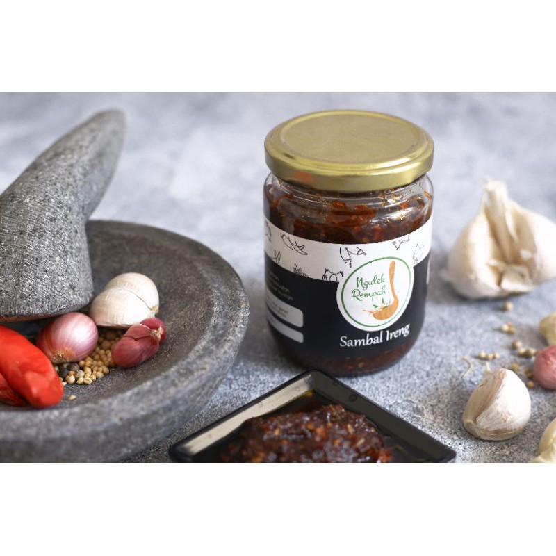 

SAMBAL IRENG NGULEK REMPAH sambel hitam kaya rasa siap makan tanpa pengawet buatan