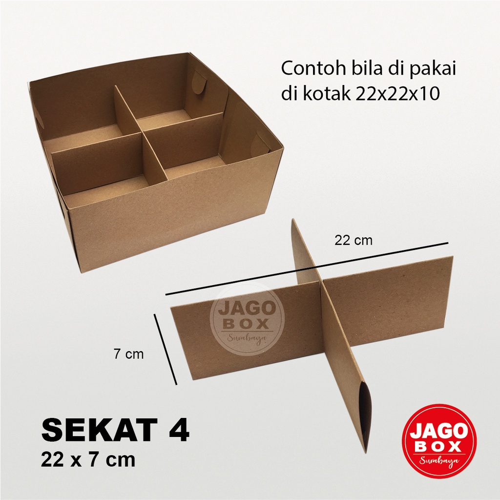 Box Kotak Kue/Tart/Roti 22x22x10 cm Tutup Lepas + Mika Kombinasi