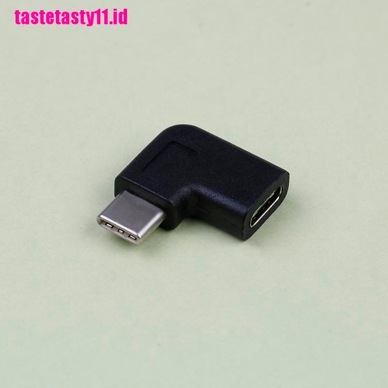 Konverter Sudut Kanan 90 Derajat USB 3.1 Tipe C Male Ke Female USB-C