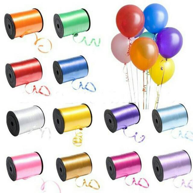 Pita balon/ pita ribbon/ pita curly/ tali balon | Shopee Indonesia