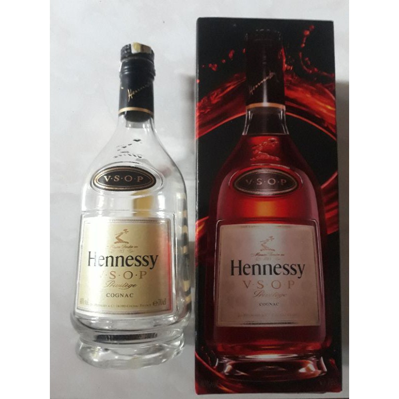 Botol kosong miras Cognac Hennessy Vsop import unik