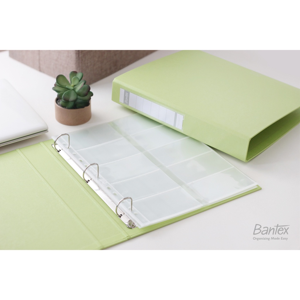 

[Zada] Bantex Photocard Album A4 3 Ring Binder with Sleeve Pocket - Bubble Gum Series Green #8312P72