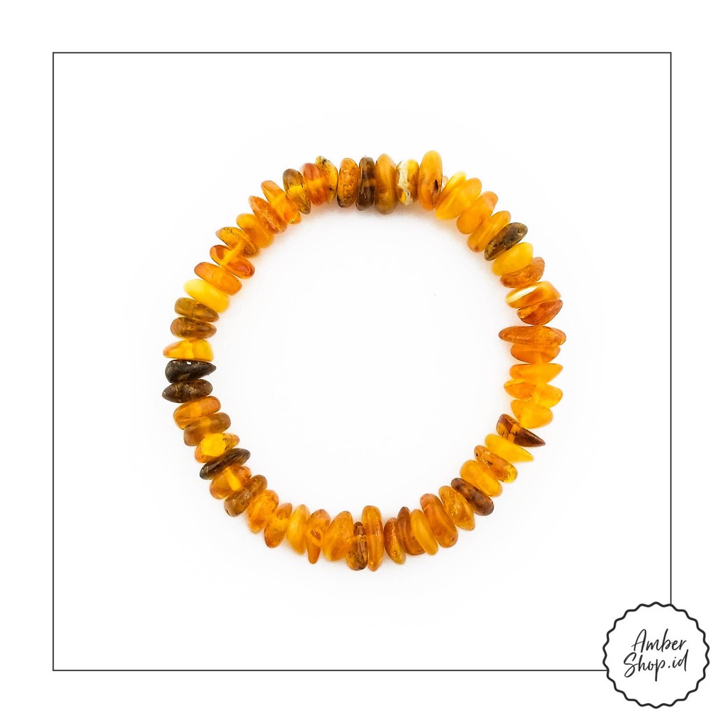 Gelang amber dewasa elastis ASD19 - Amber Shop