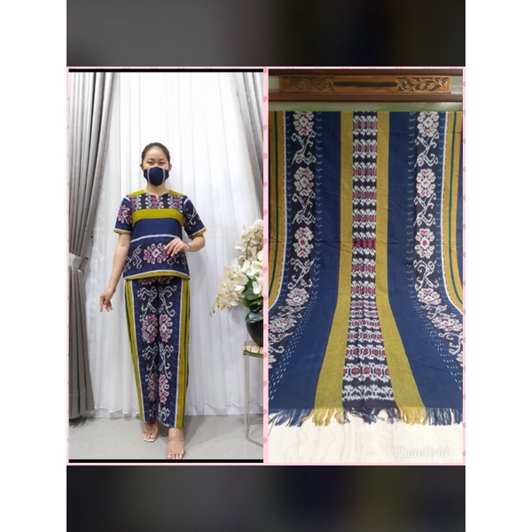 PAKAIAN WANITA BAJU TENUN MURAH SETELAN CELANA TENUN KULOT TENUN BLOUSE TENUN IKAT BAJU PREWEDDING K