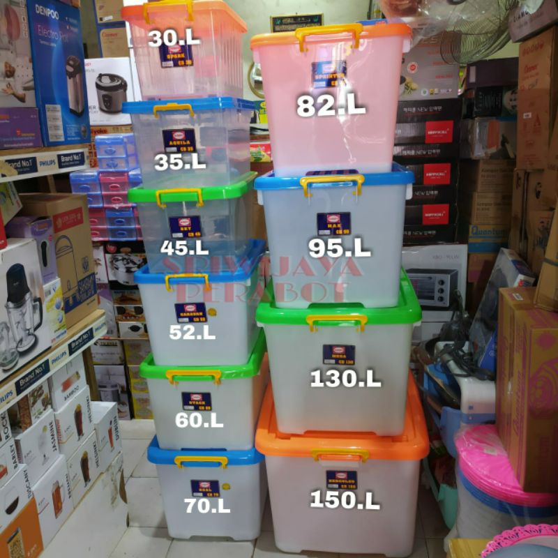 CONTAINER BOX PLASTIK SHINPO VARIAN CB30 CB35 CB45 CB52 CB60 CB70 CB82 CB95 CB130 CB150 CB195