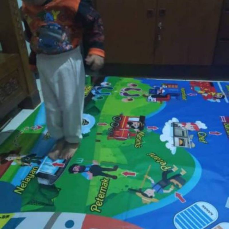 1x1 meter playmat cita cita impian dream profesi Playground playboard playgame Montessori edutoy edu