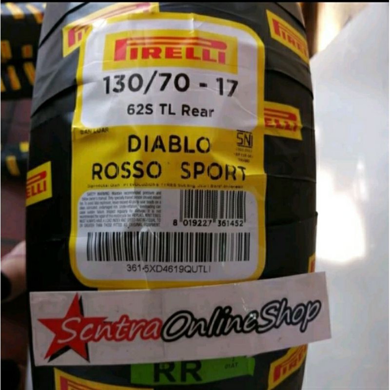 Ban luar pirelli diablo rosso sport 130 70 ring 17 tubeless