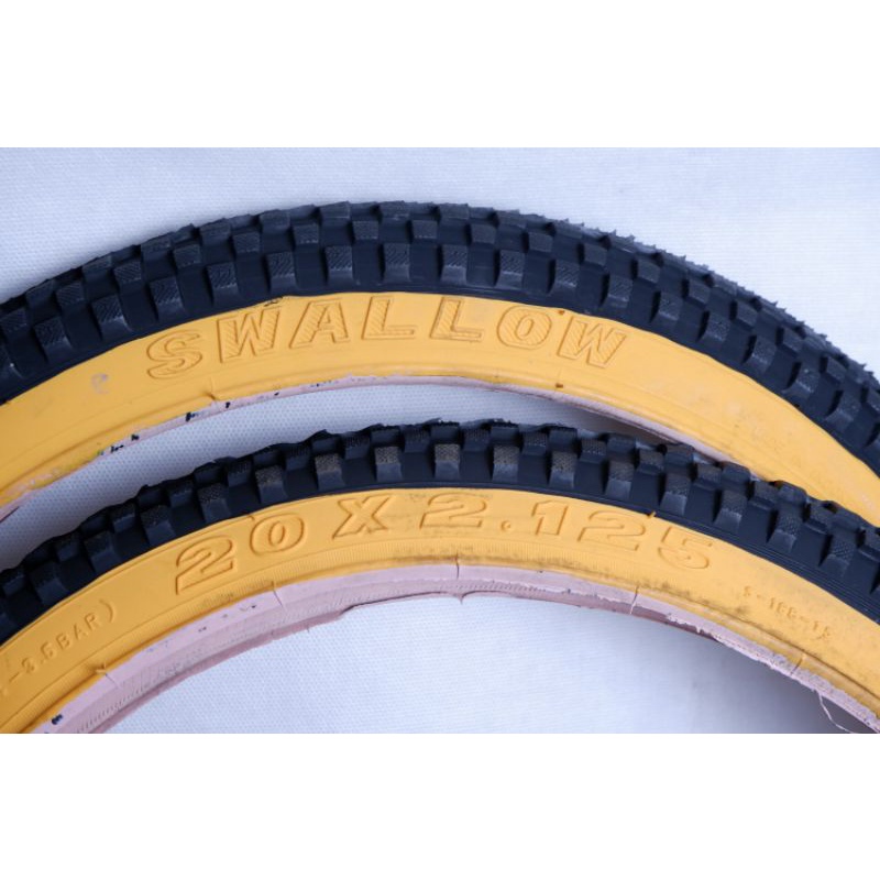 Ban Luar 20 x 2.125 / Ban Luar Sepeda BMX / Ban Luar Sepeda Anak SWALLOW KUNING HITAM