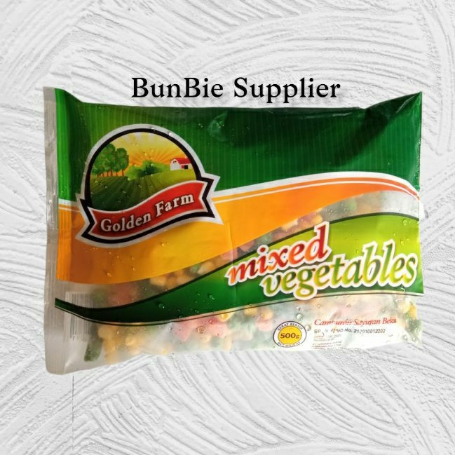 

Golden Farm Mix Vegetable 500gr / Vegetable Frozen Sayuran Beku / Jagung Pipil Beku 500gr