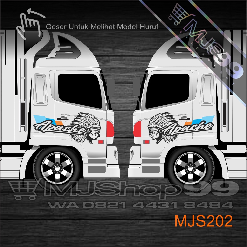 stiker samping sticker pintu hino rangger dayak apache