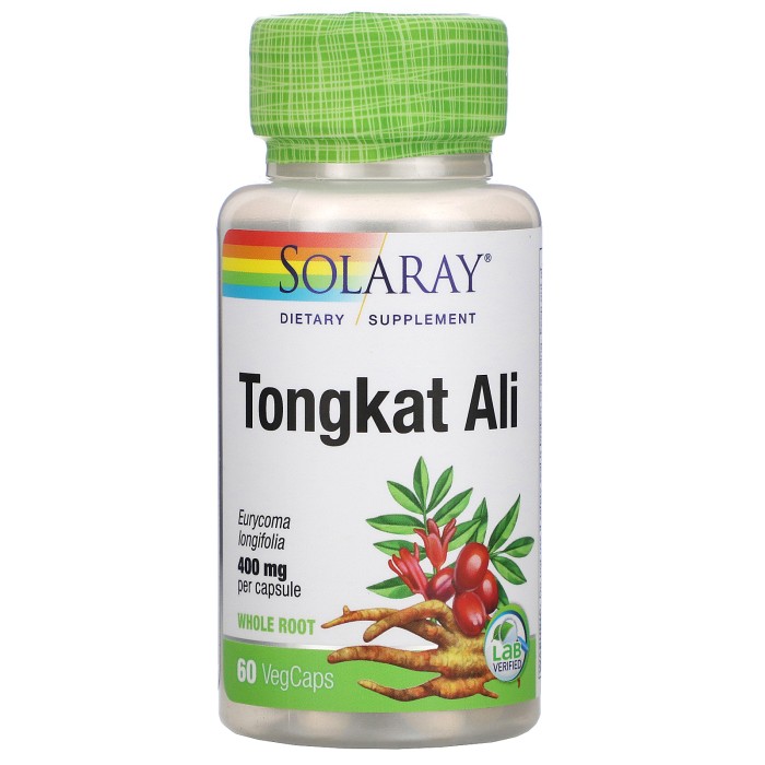 Solaray Tongkat Ali 400 mg 60 VegCaps Suplemen VITALITAS PRIA DEWASA