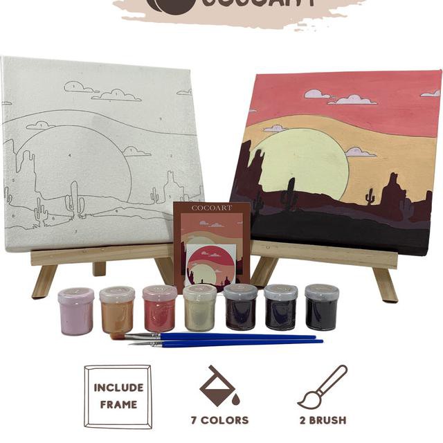 

IFL-LOVE Cocoart.id - Paint By Number Kit ( Sunset View ) I Kanvas 20 x 20 cm Lagi Ramai Dicari