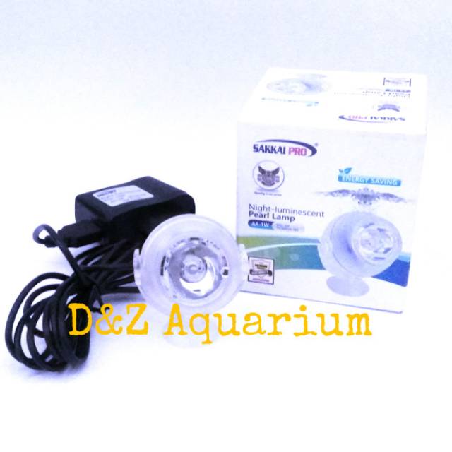 Lampu Sorot Celup Aquarium SAKKAI PRO AA-1w Aman Dalam Air Tembak Bulat
