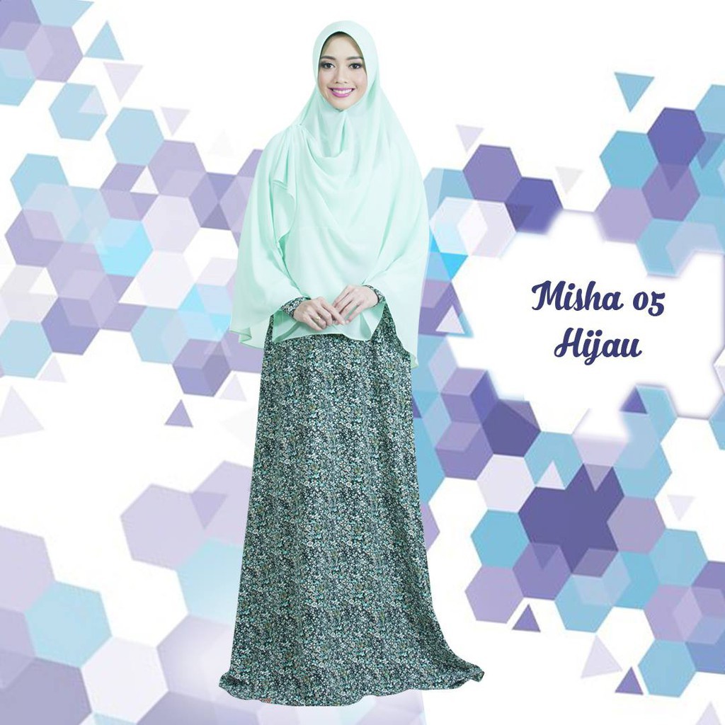 Gamis Syar'i Seply Misha 05 hijau