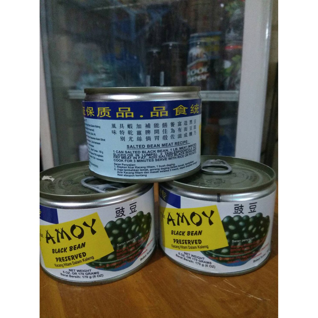 TTS AMOY SALTED BLACK BEANS / KACANG HITAM DALAM KALENG 170 GRAM