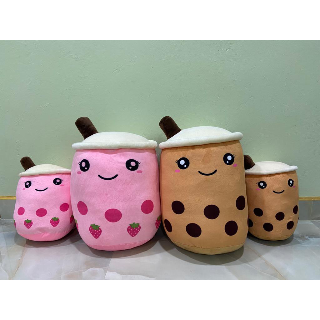 BONEKA BOBA JUMBO SUPER LUCU DAN MURAH BAHAN LEMBUT KUALITAS TERMURAH MAINAN BONEKA VIRAL BUBBLE TEA EMPUK