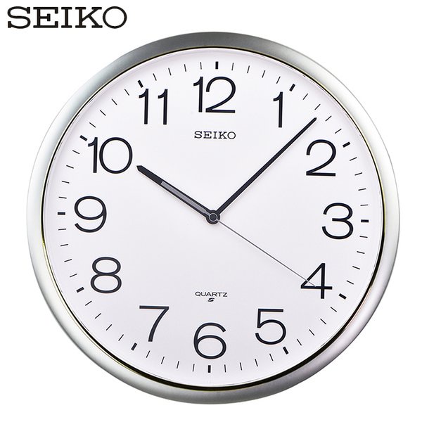 Jam Dinding Seiko Asli Jepang QXA020 14 Inch Putih Polos untuk Kantor Kamar Original