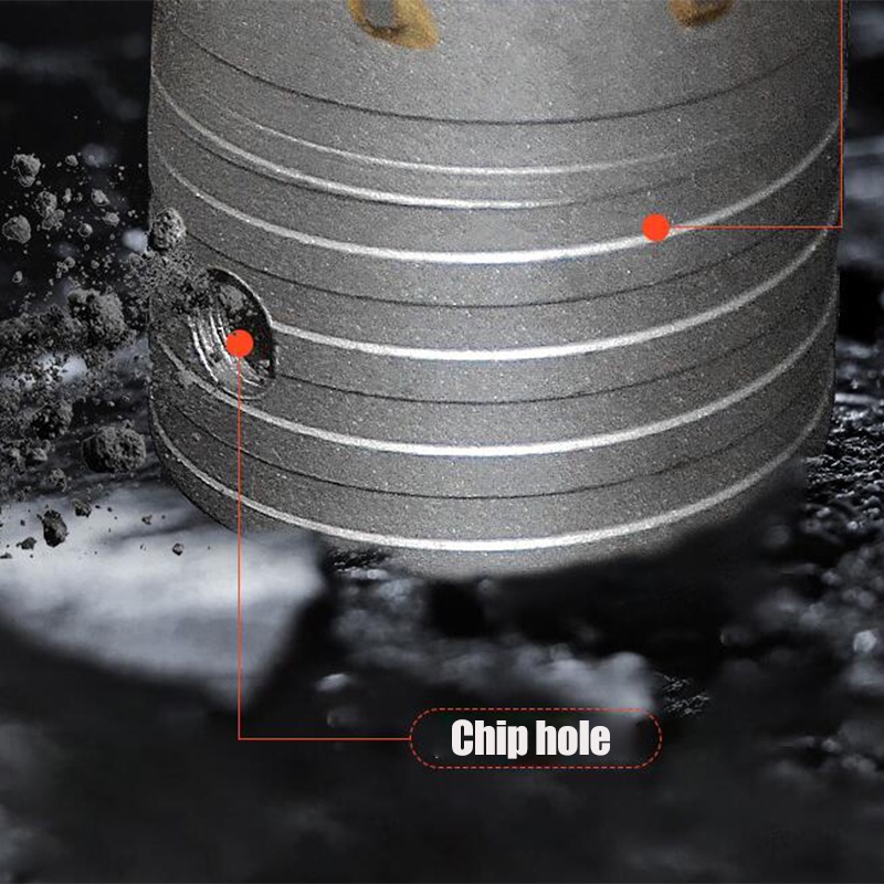 Mukava Mata Bor Hole Saw Pelubang Beton Tembok Pipa AC Perkakas Alat Pertukangan 65 80 MM Set