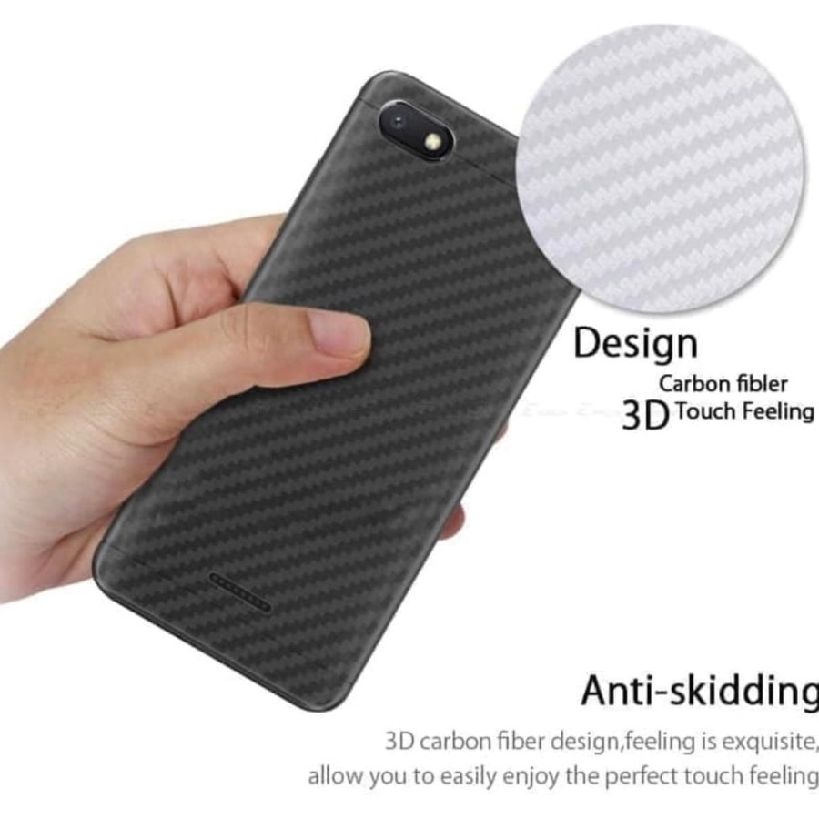 Back skin karbon atau gaskin carbon 3d oppo a1k, realme c2 anti gores anti jamur anti licin