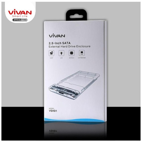 Vivan Enclosure Transparent U3 2.5inch SATA USB3.0 VSHD1