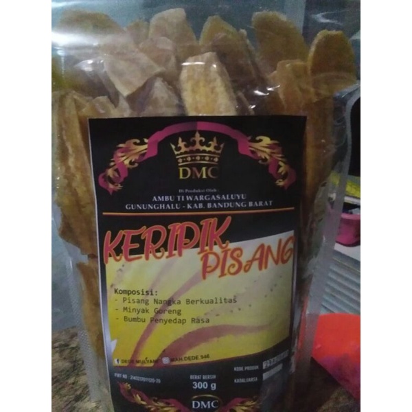 

keripik pisang, talas, singong, daun sirih dan antana DMC production