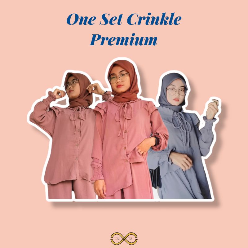 One Set Rayon Crinkle Premium/Crinkle premium/crinkle murah