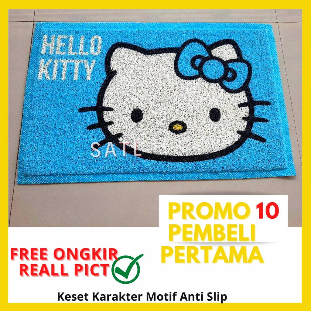 KESET Mie Bihun PVC ANTI SLIP Keset Karakter/Keset kaki / Keset Full Printing Bergambar