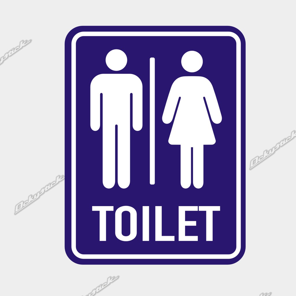 

cutting sticker TOILET stiker rambu sign sticker