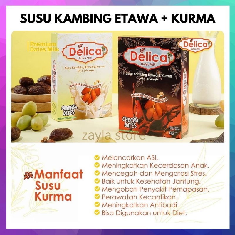 

Susu Kambing Etawa Bubuk Murni Delica Plus Kurma 200g