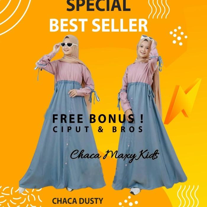 Gamis Anak Remaja Perempuan Terbaru Umur 12 -14 Tahun Chacha Dres