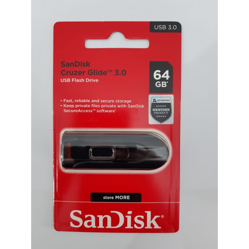 Sandisk Flash Disk 64GB USB 3.0 Cruzer Glide