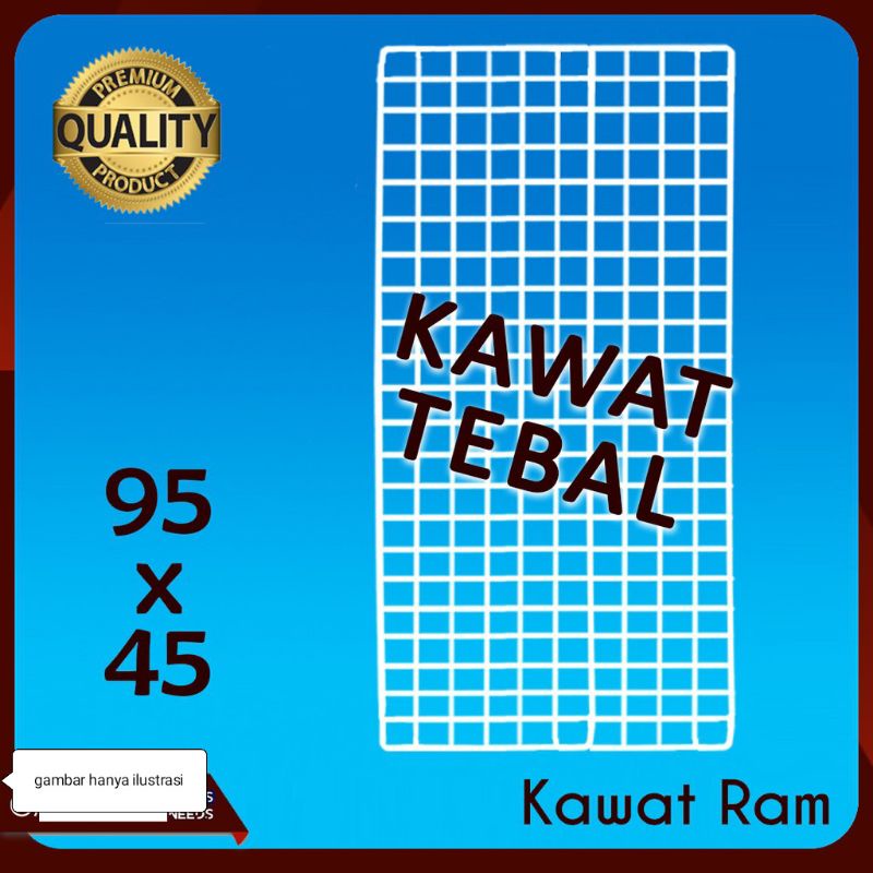 ram kawat ram dinding display aksesoris 45x95