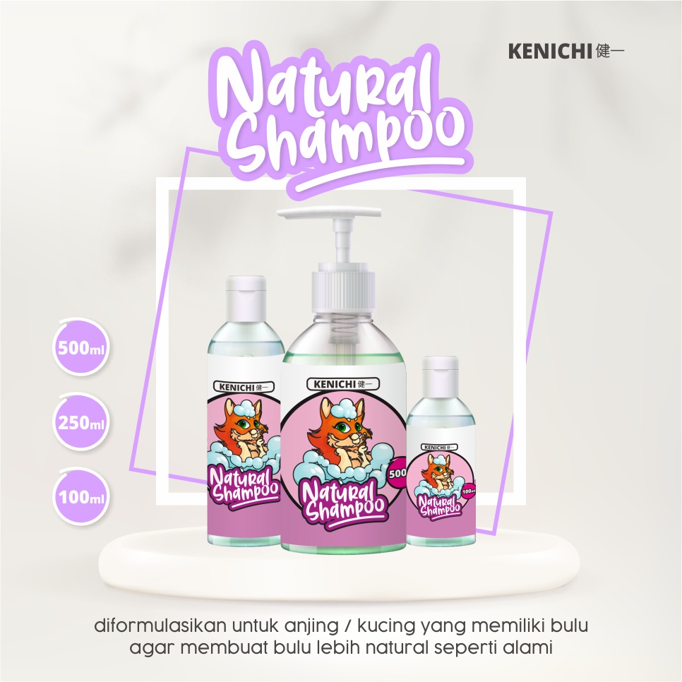 SHAMPOO ANJING KUCING KENICHI SHAMPO dog sampo lembut anti kutu jamur