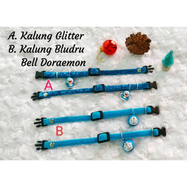 Kalung Kucing BLUDRU GLITTER LONCENG DORAEMON